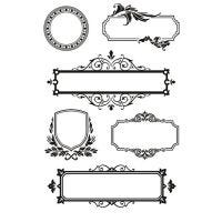 Clear Stamps, frames with ornaments, 11x15,5 cm, 1 sheet