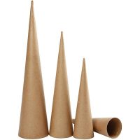 Tall Cones, H: 30-40-50 cm, D 8-9-11,5 cm, 3 pc/ 1 pack