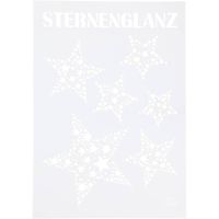 Stencil , stars, A4, 210x297 mm, 1 pc