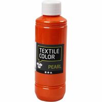 Textile Color Paint, mother of pearl, orange, 250 ml/ 1 bottle