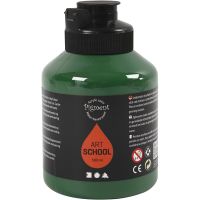 Pigment Art School Paint, semi-transparent, dark green, 500 ml/ 1 bottle
