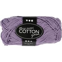Cotton Yarn, no. 8/8, L: 80-85 m, size maxi , purple, 50 g/ 1 ball