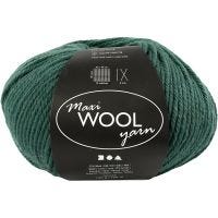 Wool yarn, L: 125 m, green, 100 g/ 1 ball