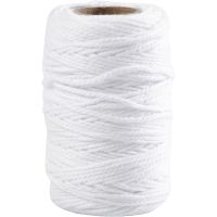 Cotton Cord, thickness 1,1 mm, white, 50 m/ 1 roll