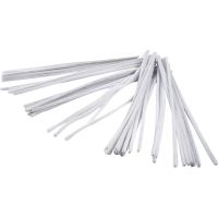 Pipe Cleaners, L: 30 cm, thickness 6 mm, white, 50 pc/ 1 pack