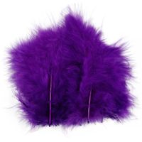 Feathers, size 5-12 cm, purple, 15 pc/ 1 pack