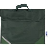 School Bag, D: 9 cm, size 36x29 cm, green, 1 pc