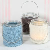 Lanterns with Knitted Covers