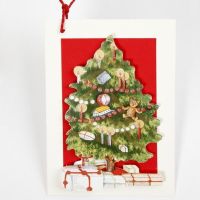 A 3D Greeting Card with a Christmas Tree