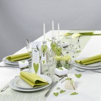 White and green Table Decorations from Happy Moments