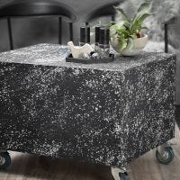 A Pallet Podium with a Terrazzo Look
