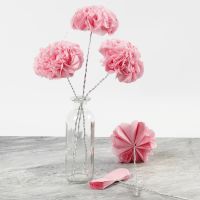 Tissue Paper Flowers on Bonsai Wire