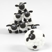 Shaun the Sheep mini bowling from Foam Clay and Silk Clay