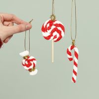 Christmas candy hanging decorations made from Foam Clay