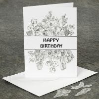 A birthday greeting card decorated with Washi stickers